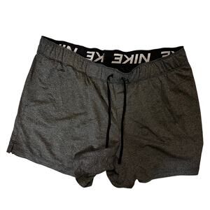 Nike Womens XL Dri-Fit Attack Training Shorts Gray Athletic Activewear Workout